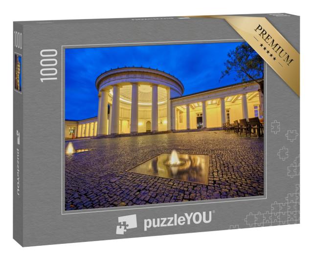 Puzzle 1000 Teile „Nachtaufnahme des Elisenbrunnens in der Kurstadt Aachen, Deutschland“