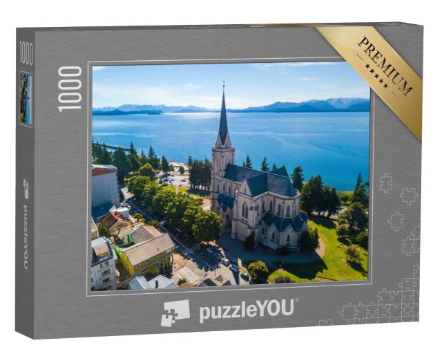 Puzzle 1000 Teile „Kirche in der Stadt Bariloche, Argentinien“