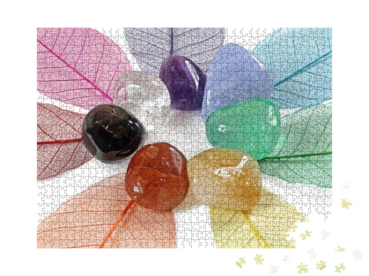 Puzzle 1000 Teile „Aufgelegte Chakra-Kristalle“
