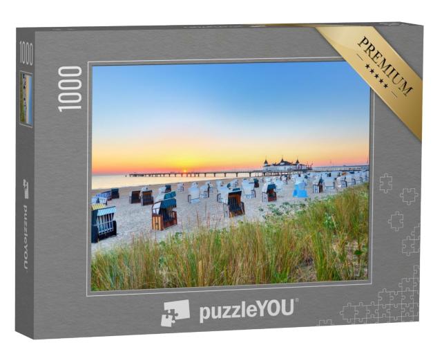 Puzzle 1000 Teile „Morgenzeit am Ostseestrand, Ahlbecker Seebrücke“