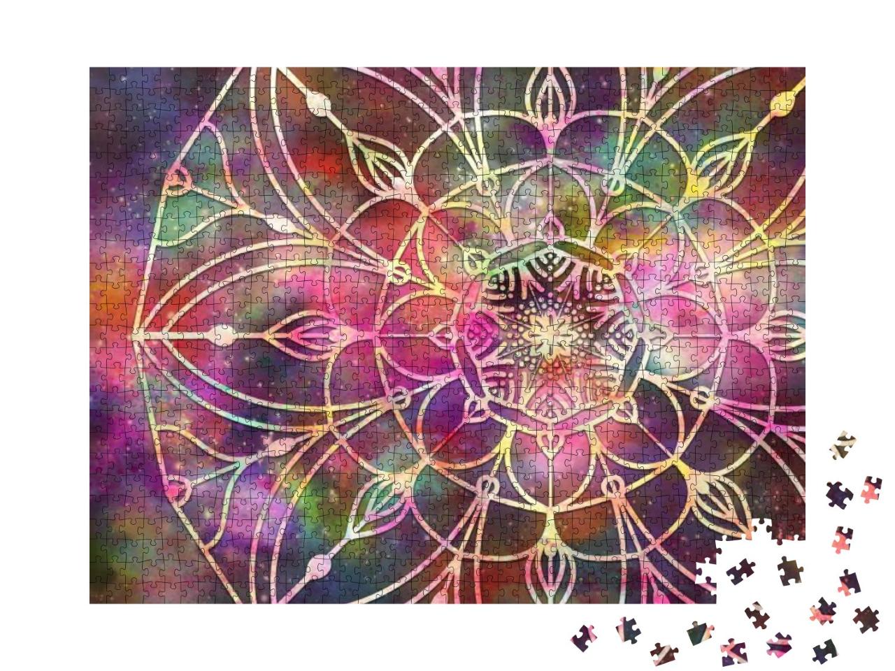 Puzzle 1000 Teile „Mandala mit Sternengalaxie“