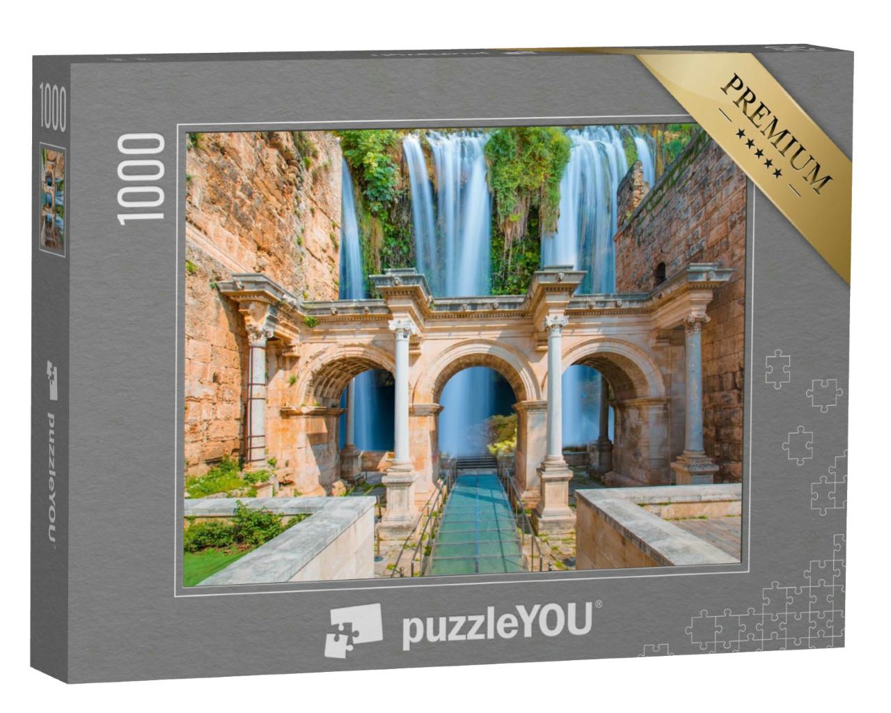 Puzzle 1000 Teile „Hadrianstor mit Duden-Wasserfall, Antalya, Türkei“