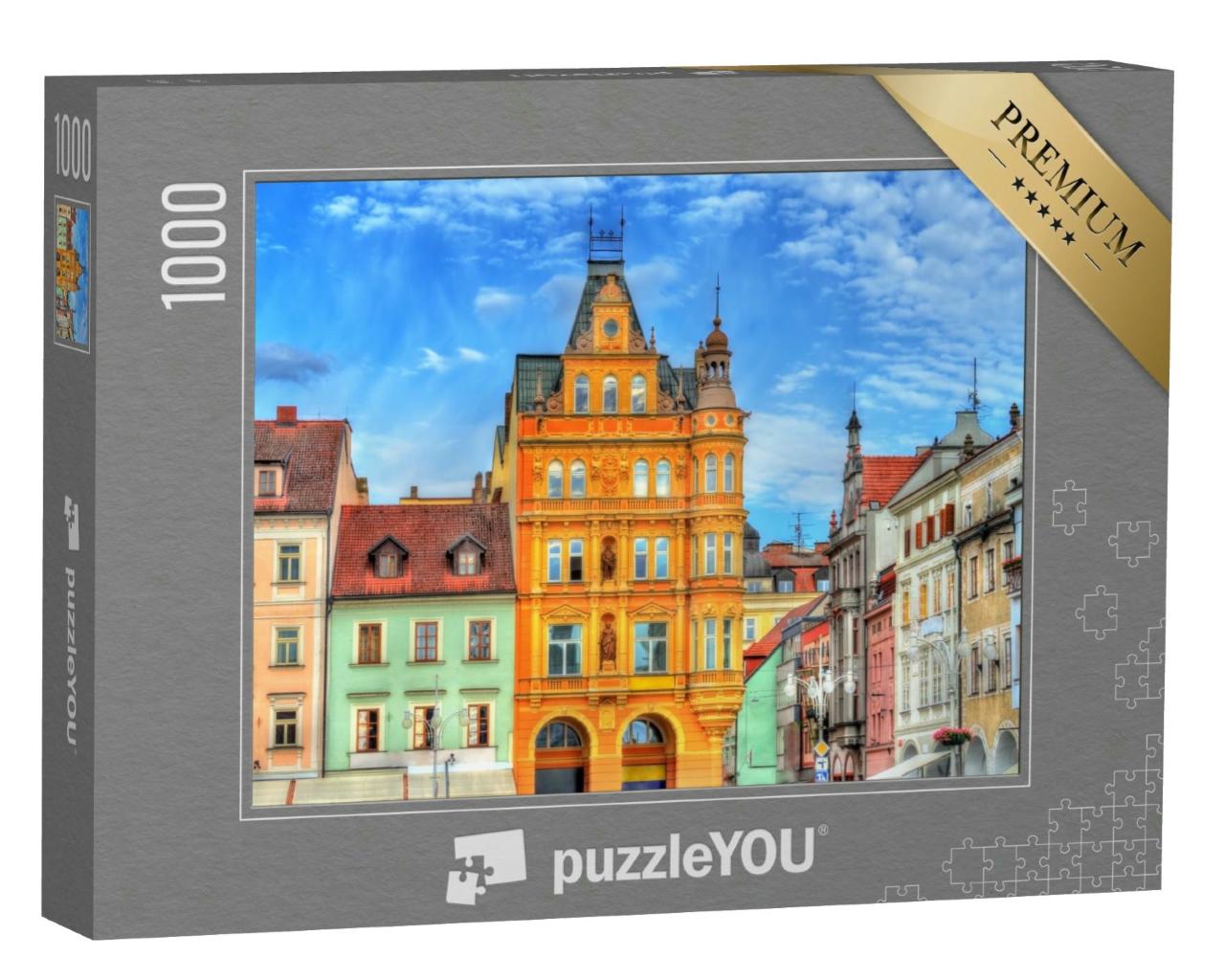 Puzzle 1000 Teile „Gebäude der Altstadt von Budweis, Tschechische Republik“