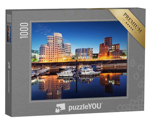 Puzzle 1000 Teile „Düsseldorf Zollhof Skyline“