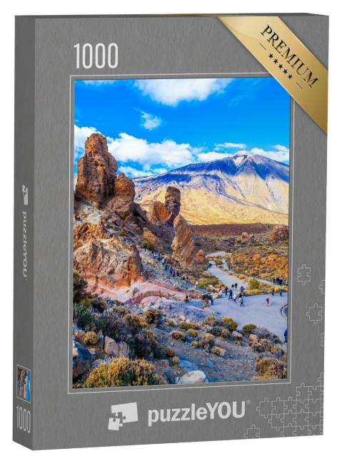 Puzzle 1000 Teile „Berg Teide und Garcia-Stein, Teneriffa, Spanien“