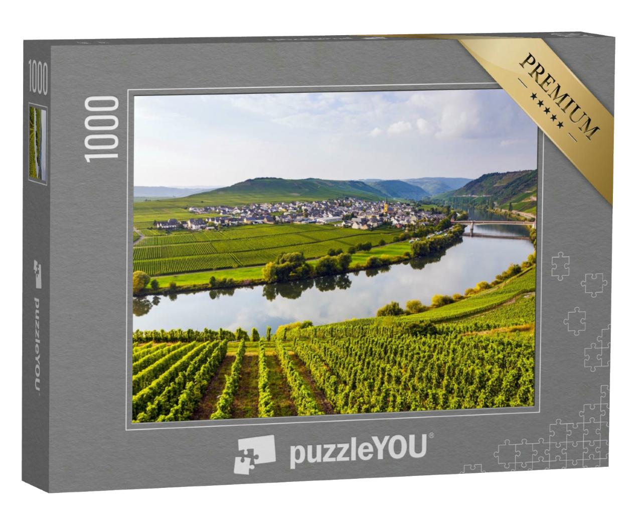 Puzzle 1000 Teile „Die berühmte Moselschleife in Trittenheim, Deutschland“