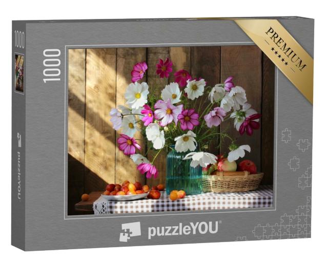 Puzzle 1000 Teile „Stillleben mit Blumenstrauß in einer Vase“