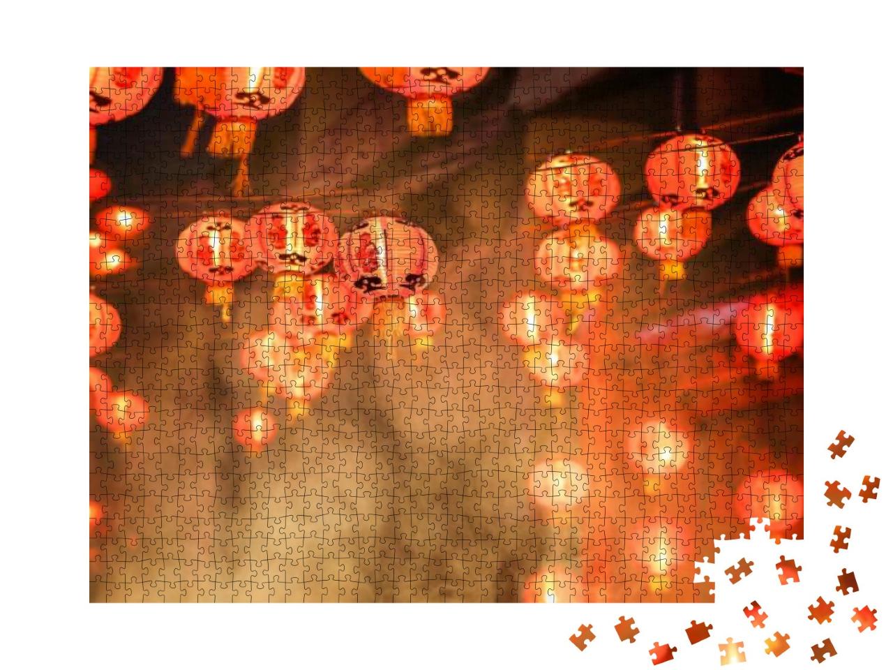 Puzzle 1000 Teile „Chinesische Neujahrslaternen in Chinatown, New York“