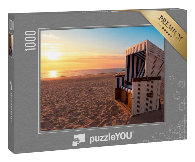 Puzzle 1000 Teile „Sylt: Nordseeufer und Strand bei Sonnenuntergang“