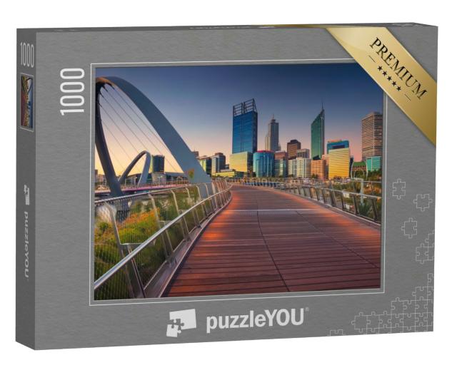 Puzzle 1000 Teile „Sonnenuntergang über Perth, Australien“