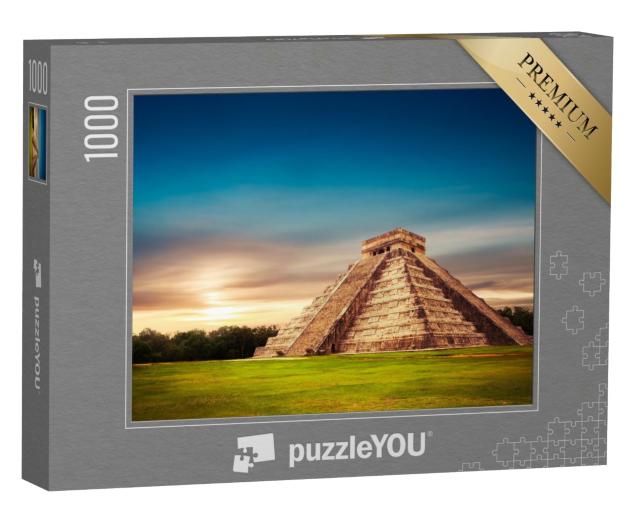 Puzzle 1000 Teile „Tempel von Kukulkan, Pyramide in Chichén Itzá, Yucatan, Mexiko“
