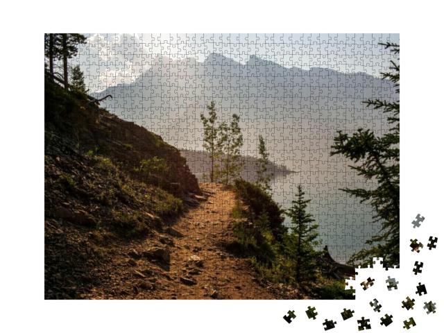 Puzzle 1000 Teile „Wanderweg am See“