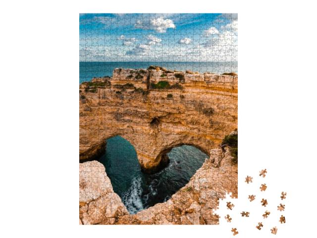 Puzzle 1000 Teile „Herzförmige Klippen an der Algarve, Portugal“