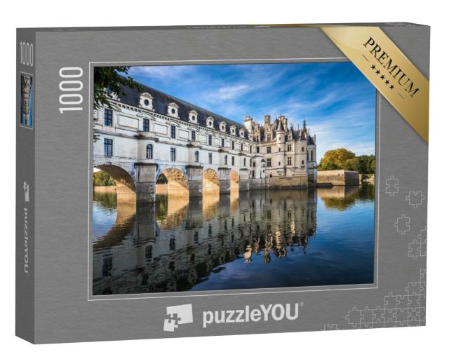 Puzzle 1000 Teile „Chateau de Chenonceau am Fluss Cher, Loiretal, Frankreich“