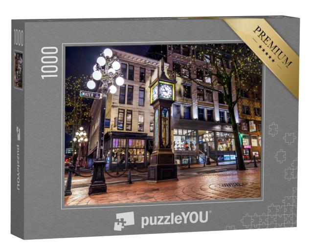 Puzzle 1000 Teile „Steam Clock im Stadtteil Gastown, Vancouver, Kanada“