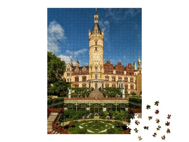 Puzzle 1000 Teile „Schweriner Schloss (Schloss Schwerin) in Norddeutschland“