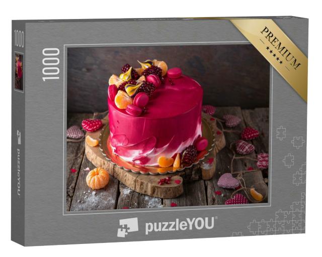 Puzzle 1000 Teile „Extravagante Torte in rot mit Wow-Effekt für alle Anlässe“