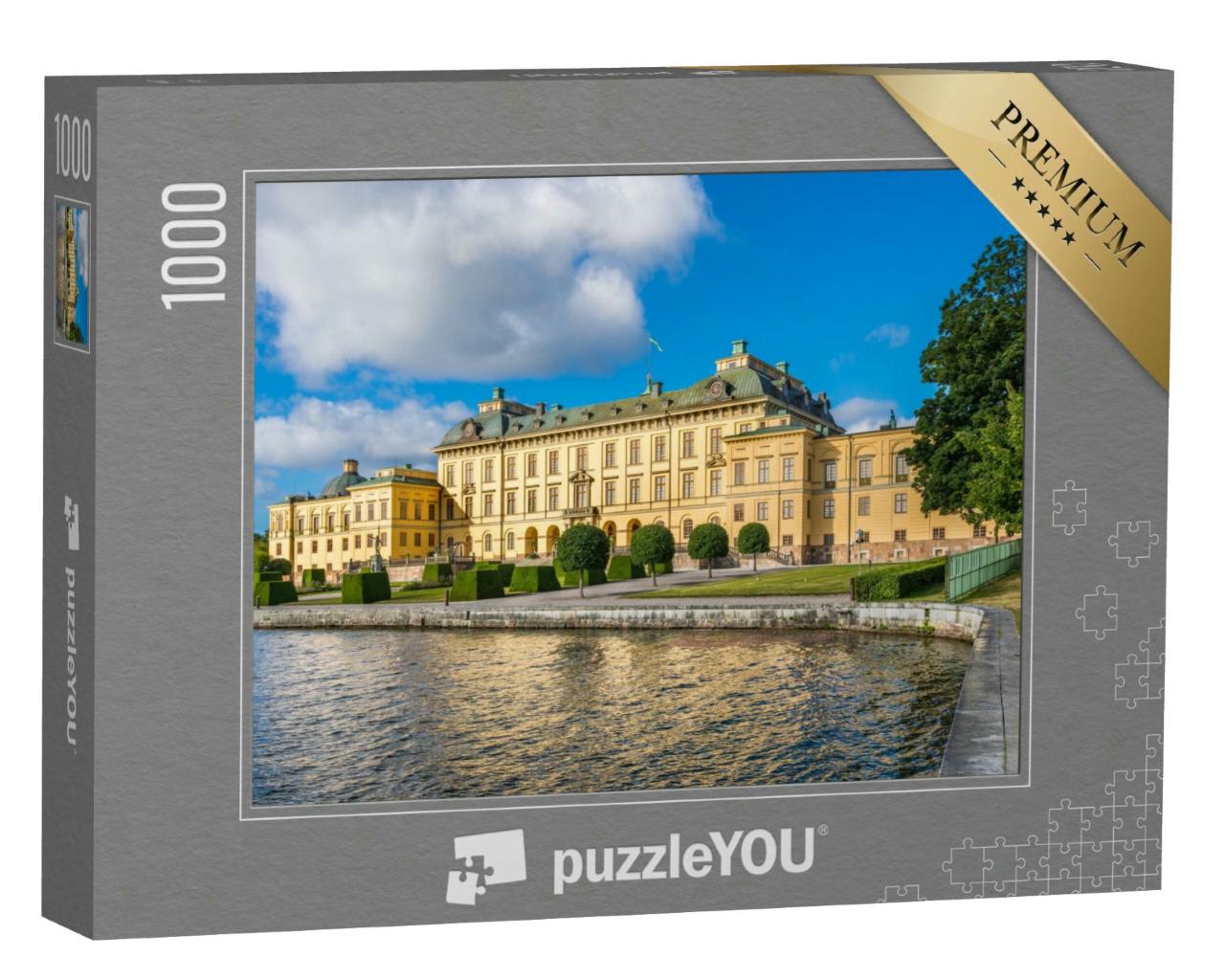 Puzzle 1000 Teile „Blick über Schloss Drottningholm in Stockholm, Schweden“