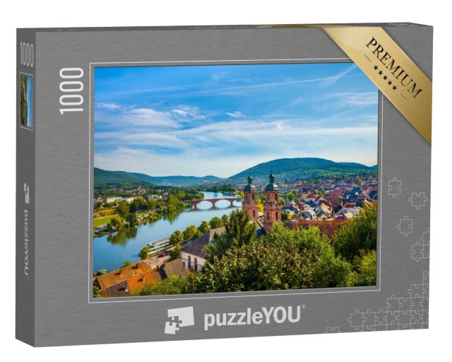 Puzzle 1000 Teile „Mittelalterliche deutsche Stadt Miltenberg am Main, Bayern“