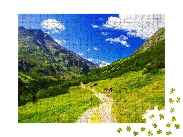Puzzle 1000 Teile „Schöner Bergblick - Ötztal, Tirol“