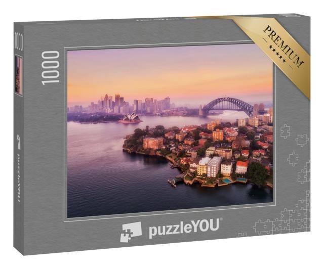 Puzzle 1000 Teile „Sydney mit Hafen und Harbour Bridge“