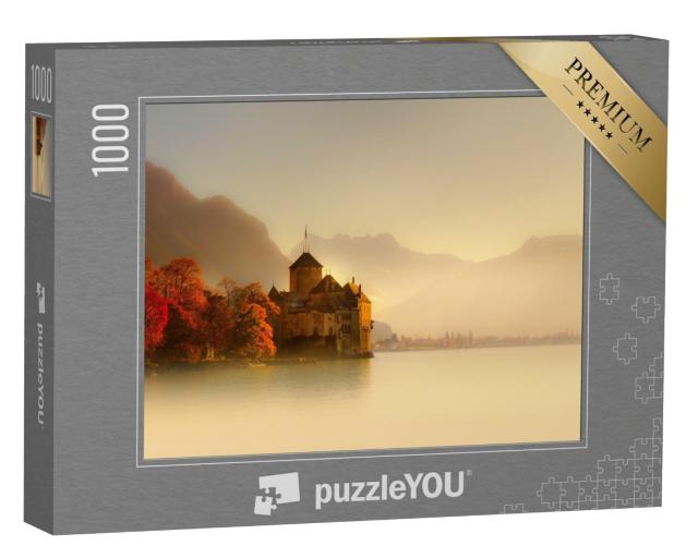 Puzzle 1000 Teile „Schloss Chillon am Genfer See, Montreux, Schweiz“