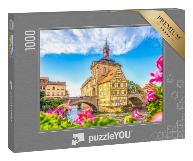 Puzzle 1000 Teile „Großartiger Blick auf das Rathaus von Bamberg, Deutschland“