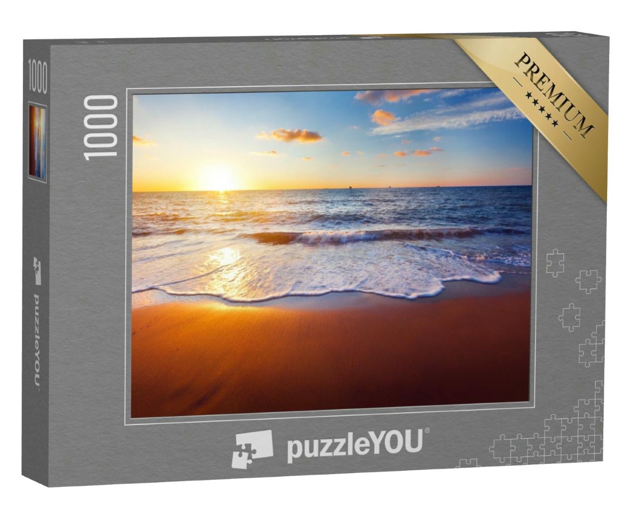 Puzzle 1000 Teile „Sonnenuntergang am Strand“