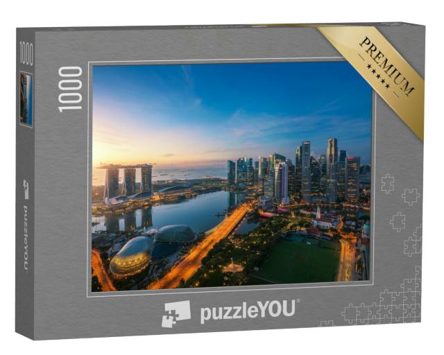 Puzzle 1000 Teile „Singapur in der Dämmerung“