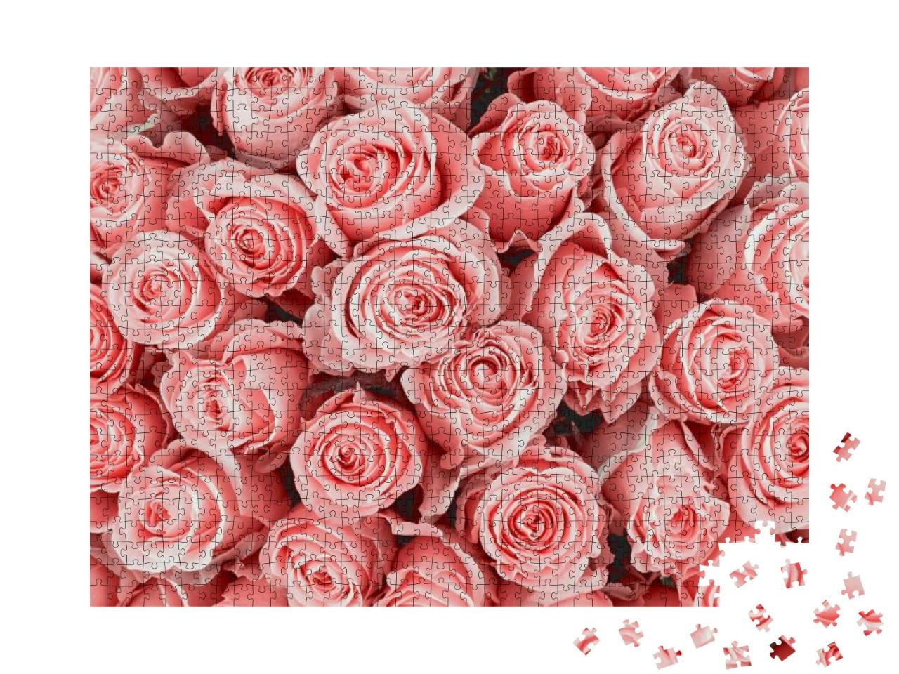Puzzle 1000 Teile „Rosa Rosen“