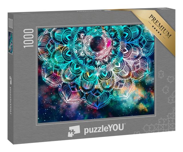 Puzzle 1000 Teile „Mandala-Design: Eine bunte Galaxie“