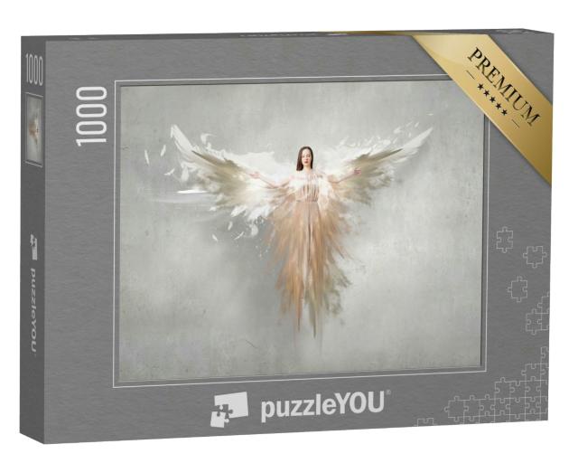 Puzzle 1000 Teile „Engelhafte schöne Frau“
