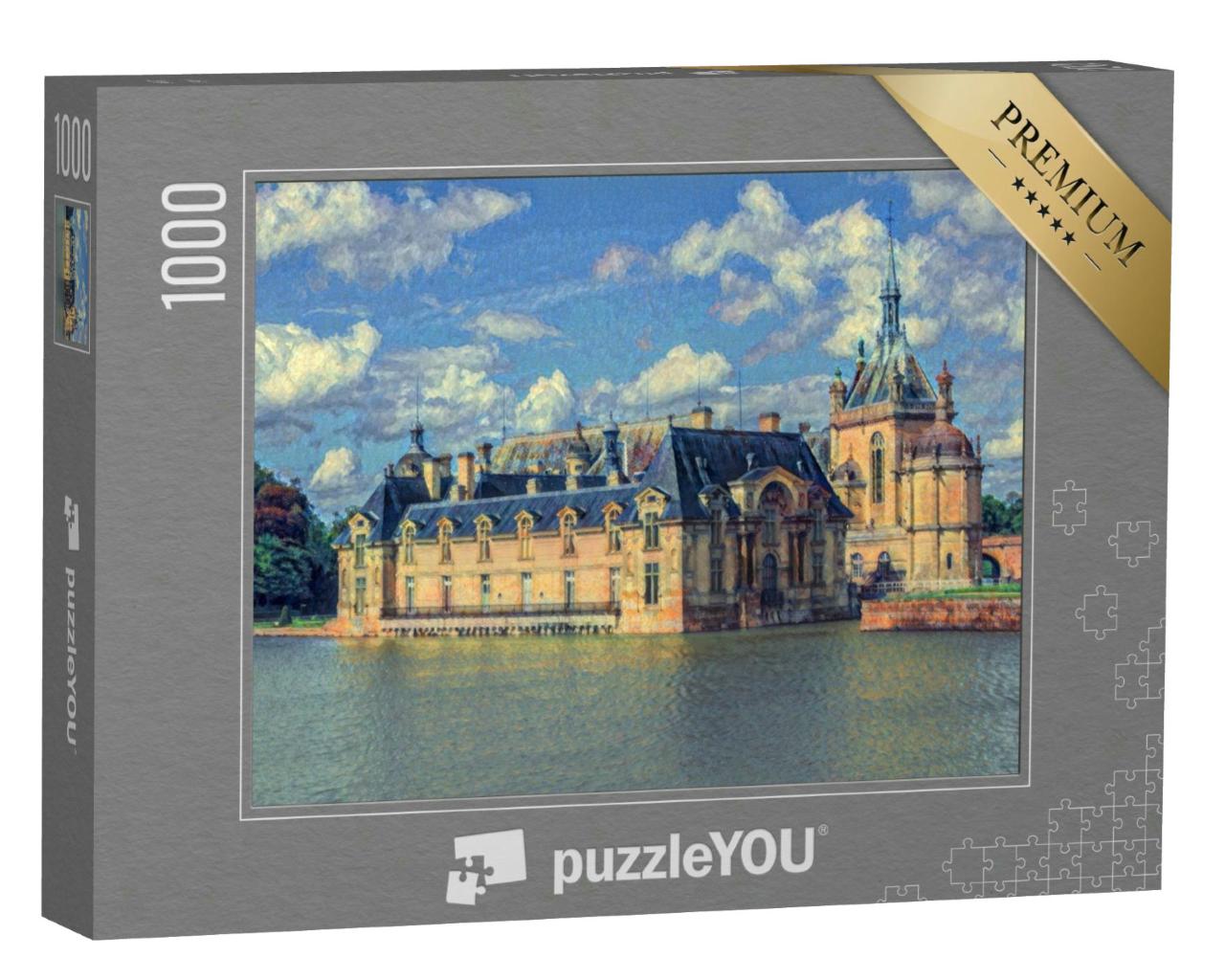 Puzzle 1000 Teile „im Stil von Paul-Cezanne - Chateau de Chantilly - Puzzle-Kollektion Künstler & Gemälde“