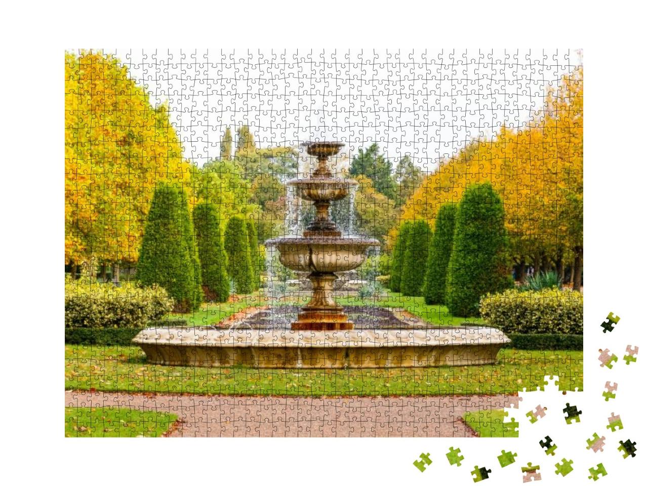 Puzzle 1000 Teile „Ein Springbrunnen im Regent's Park von London“