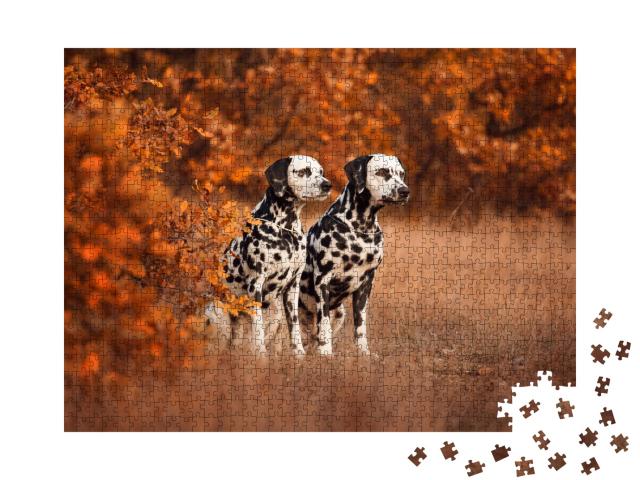 Puzzle 1000 Teile „Zwei Dalmatiner beim Spaziergang“
