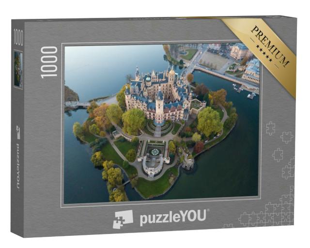 Puzzle 1000 Teile „Schloss Schwerin zur Herbstzeit “