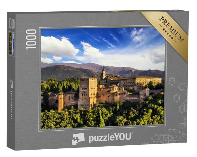 Puzzle 1000 Teile „Alte arabische Festung von Alhambra, Granada, Spanien“