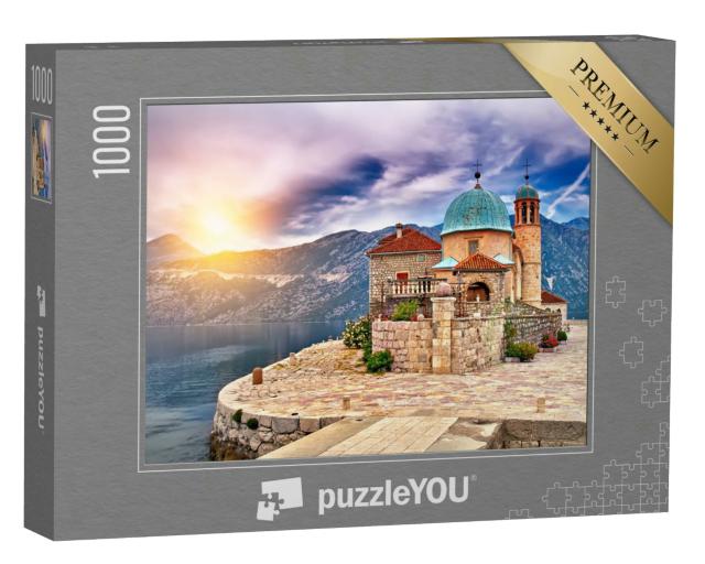 Puzzle 1000 Teile „Schloss auf der Insel am See in Montenegro“