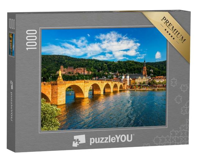 Puzzle 1000 Teile „Blick über den Neckar auf Heidelberg, Deutschland“