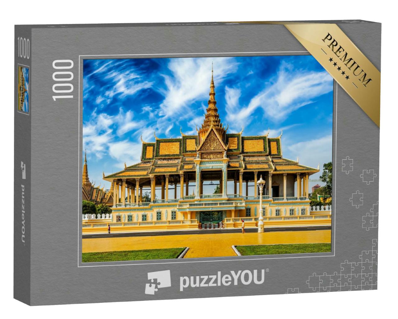 Puzzle 1000 Teile „Phnom Penh: Touristenattraktion, Wahrzeichen und Königspalast, Kambodscha“