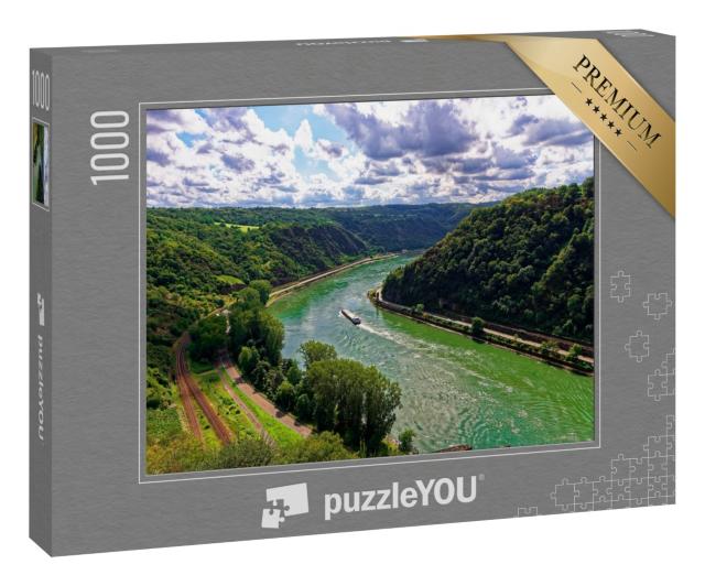 Puzzle 1000 Teile „Blick von der Loreley auf den Rhein bei St. Goarshausen “