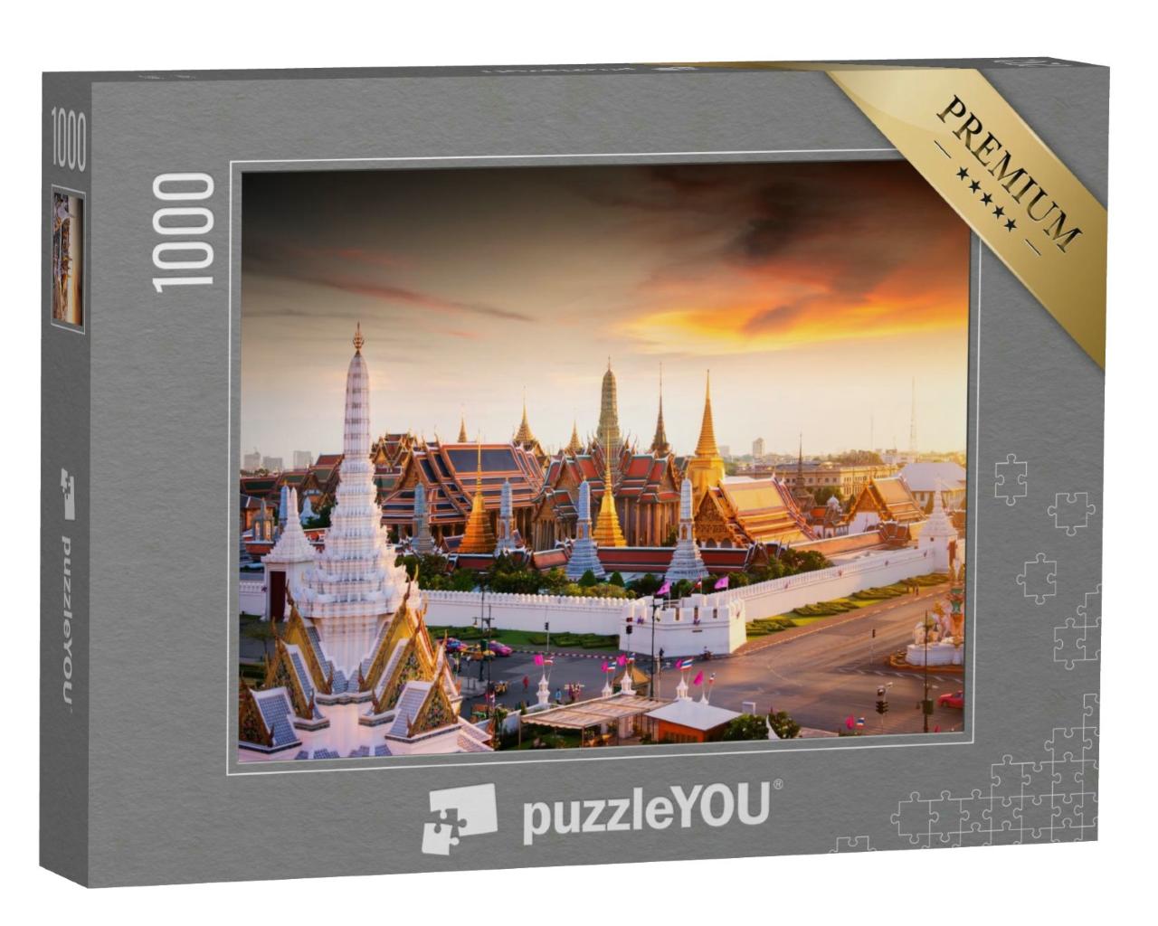 Puzzle 1000 Teile „Großer Palast zur Dämmerung in Bangkok, Thailand“