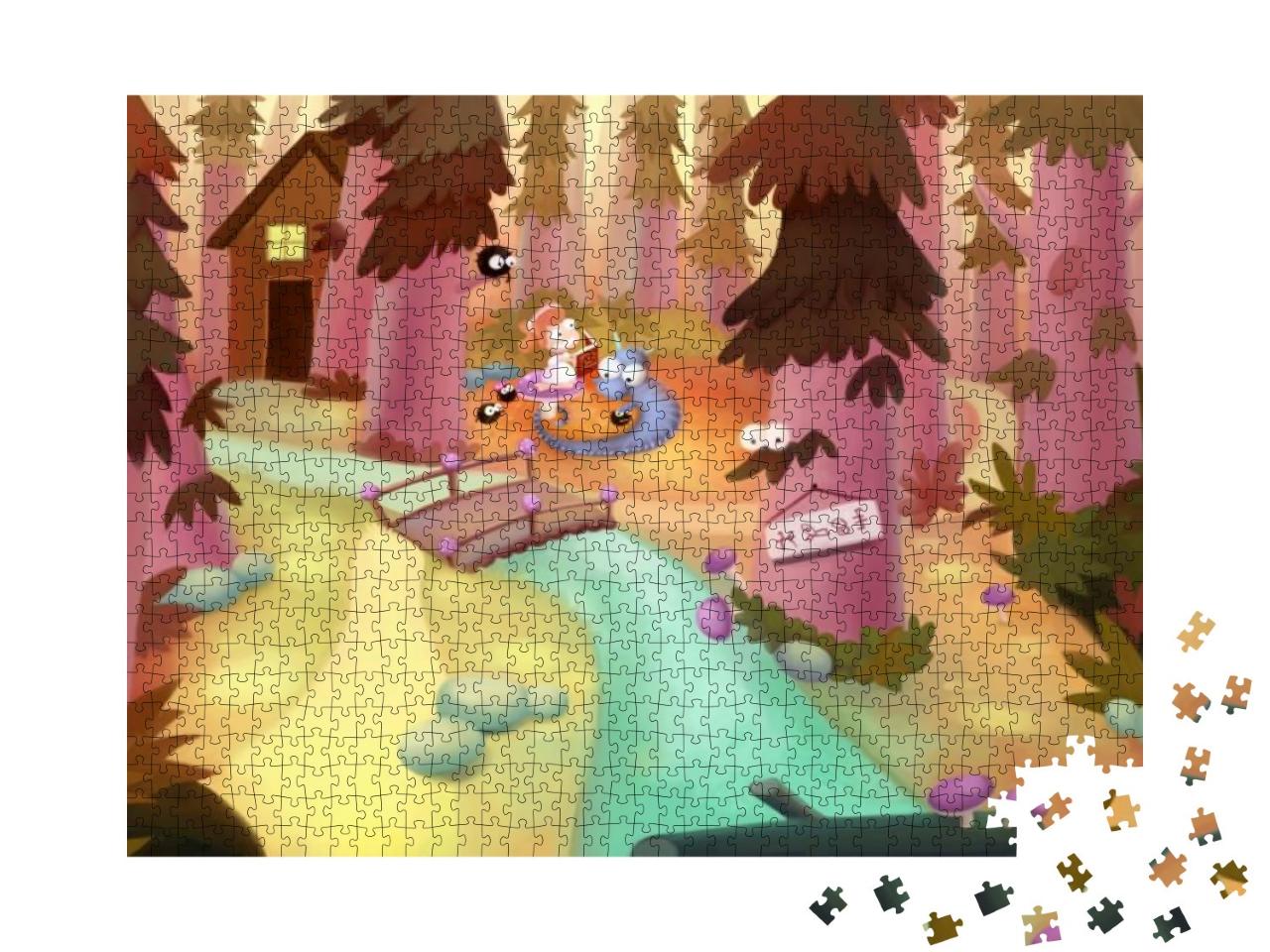 Puzzle 1000 Teile „Eine märchenhafte Wald-Szene“
