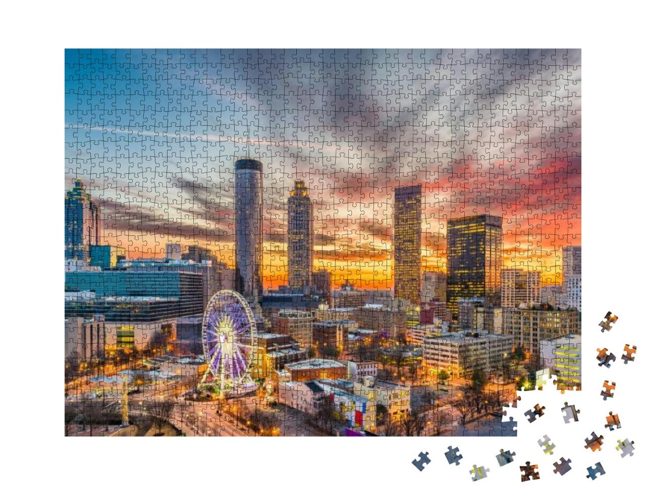 Puzzle 1000 Teile „Skyline von Atlanta, Georgia“