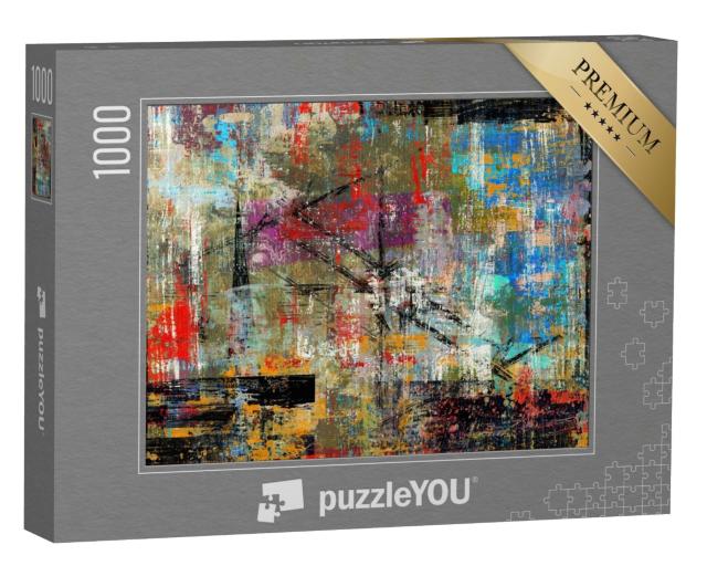 Puzzle 1000 Teile „Handgemalter abstrakter Hintergrund“