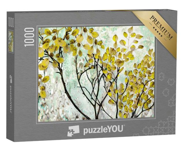 Puzzle 1000 Teile „Baum mit gelb-grünen Blättern“