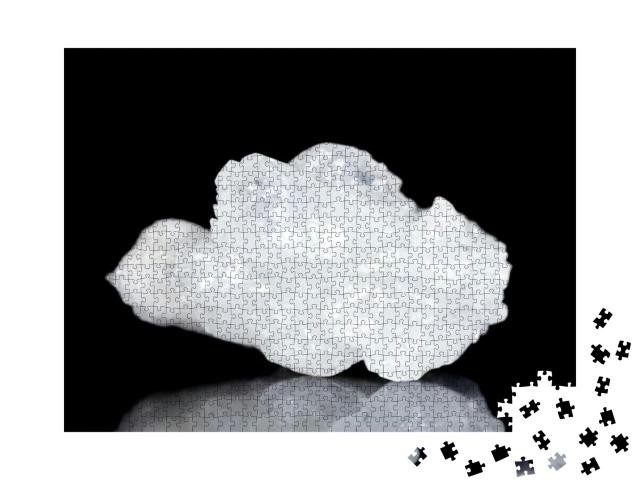 Puzzle 1000 Teile „Rohes weißes Quarzgestein, Mineralogie“