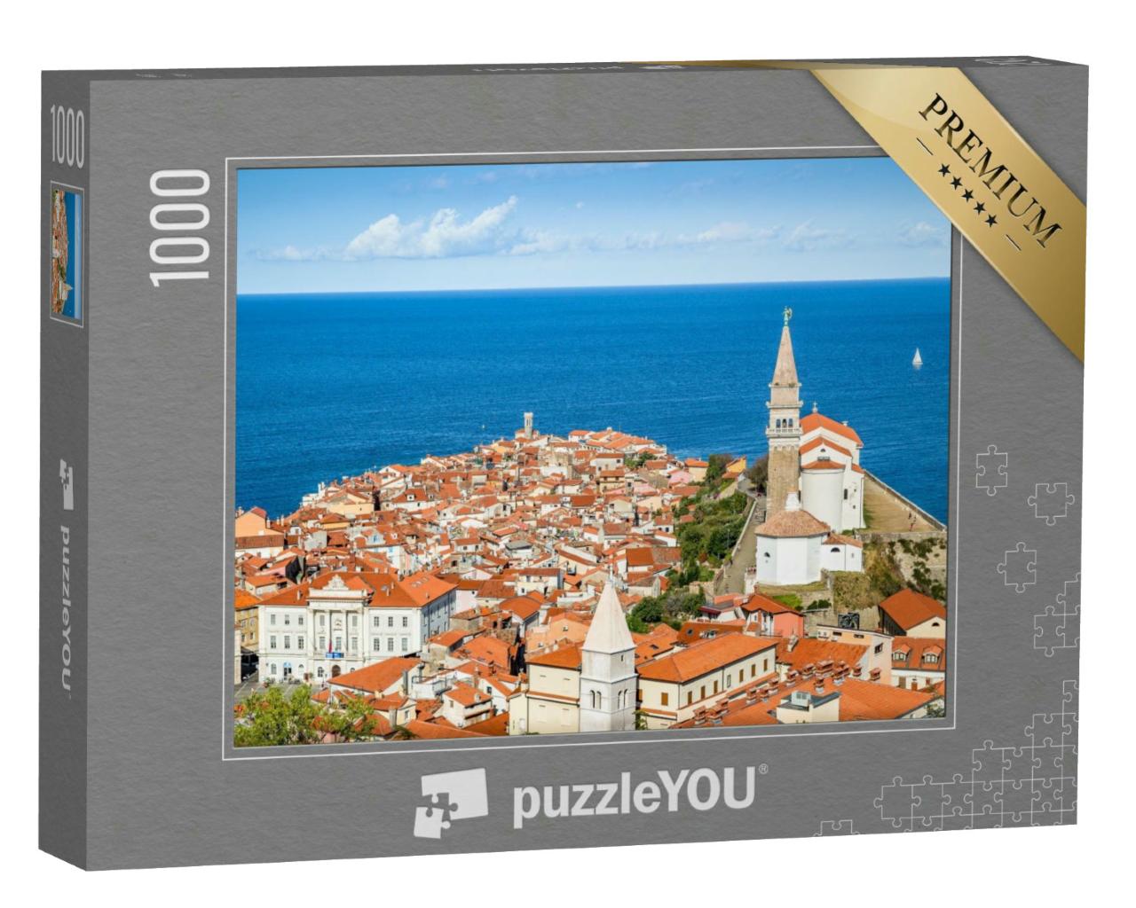 Puzzle 1000 Teile „Historisches Stadtzentrum von Piran, Slowenien“