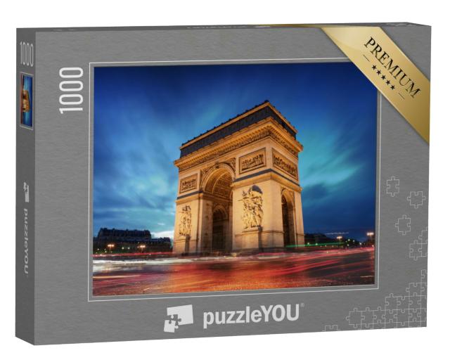 Puzzle 1000 Teile „Arc de Triomphe: Paris bei Sonnenuntergang“