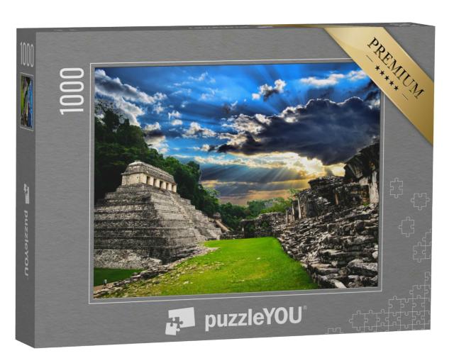 Puzzle 1000 Teile „ Maya-Ruinen von Palenque, Mexiko“